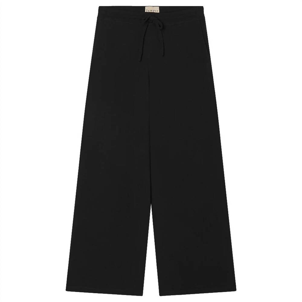NEW JUMPER1234 women's wide leg joggers in black